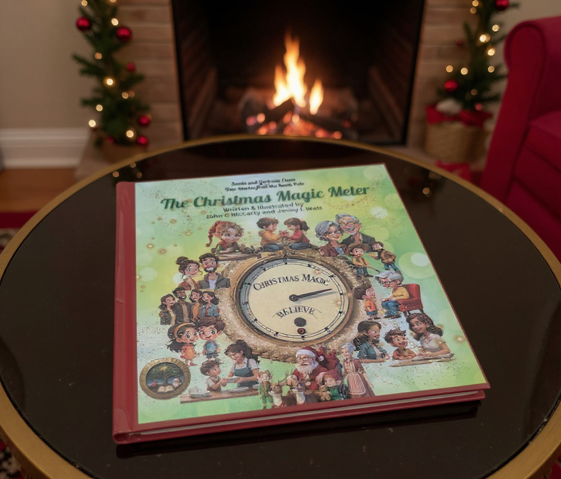 The Christmas Magic Meter storybook included in the Santa Legacy Gift Box. A heartwarming holiday tale for families.