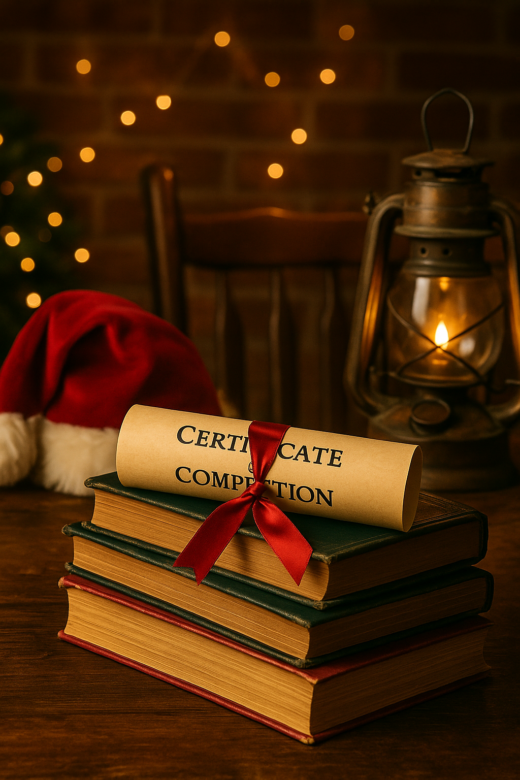 The Santa Legacy logo featuring a tree, cardinal, and open book. Generosity, Wonder, Kindness, and Love
